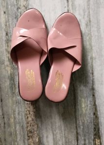 Pink Patent Criss-Cross Sandals