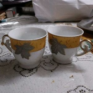 Leaf Cup and Saucer Set Of 2