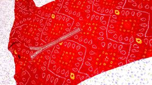 Bandhani Print Kurta with sare