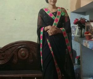 Totally New Wedding Wear Black Saree