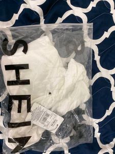 Shein Off-Shoulder Long Sleeve white Top