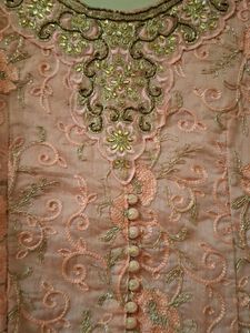 Elegant Peach Embroidered Kurta Set