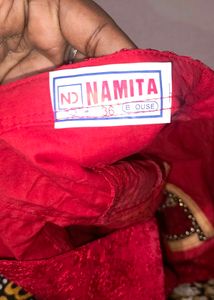 Red Embroidered Blouse