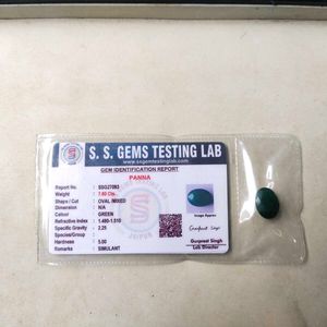 SSGTL7.60 CTS  natural Zambian green emrald Panna