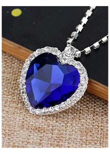 Titanic Blue Heart Necklace