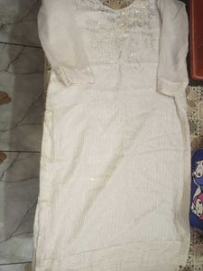 light grey colour salwar kameez and dupatta