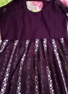 Party Wear Chikankari Embroidery Work Frock