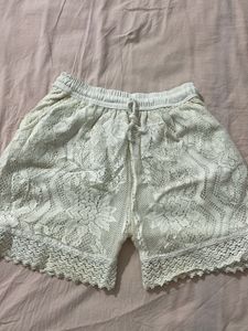 Beachy White Shorts
