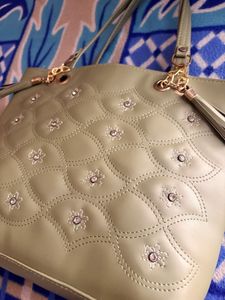Elegant Olive Green Handbag