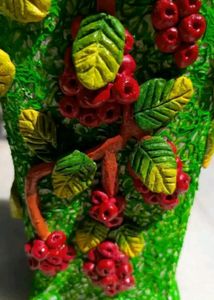 Bird Design On Decorative Bottle Art