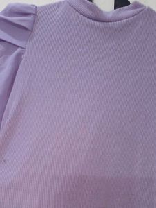 Lavender Puff Sleeve Top
