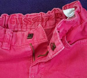 Pink Corduroy Baby Pants and GUESS shorts combo