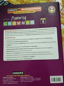 Mastering Grammar Class 8 - Cordova