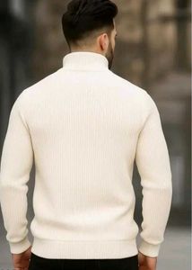 Cream Half-Zip Pullover