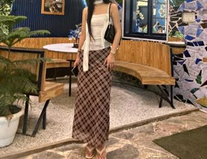 Brown Plaid Checkered Skirts