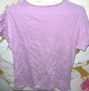 Floral Print Lavender T-Shirt