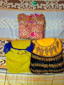 3 Combo Anarkali Kurtas