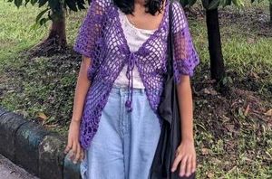 Crochet Tie-Up Shrug