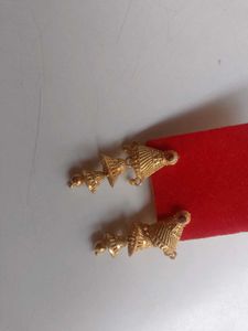 Golden Jhumka Earrings