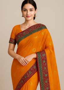 Elegant Orange Sareee