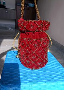 Beaded Velvet Potli Bag