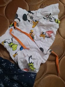 combo top pajami and two skirts