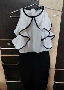 Chic Black & White Party Dress