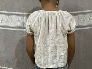 cute white - cream summer top