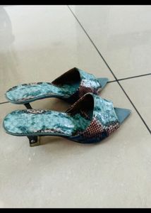 beautiful blue mukti heels