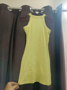 Yellow Bodycon Mini Dress