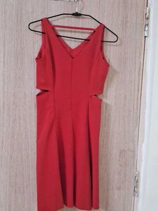 Ginger By Lifestyle Women Red Empire Dress