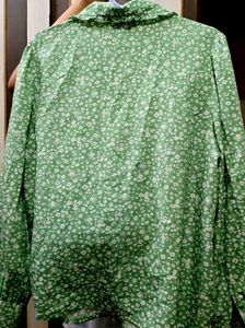Green Floral Blouse