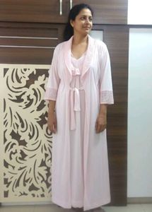 Sale Today Pink 2 Pcs NightGown