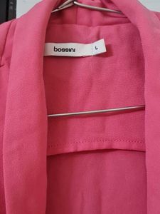 Pink Casual Blazer