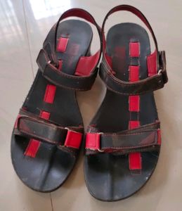 Women’s Black &amp; Red Sandals