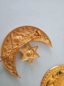 Gold Moon Star Hair Clips Nepali