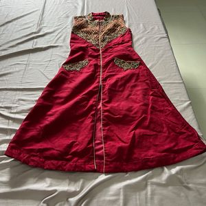 Red Embroidered Suit