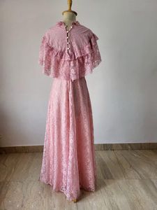 Pink Lace Maxi Dress