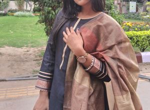 Elegant Black Kurta Set with Dupatta