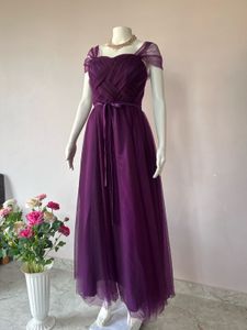 lovely violet tulle gown