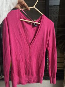 Pink Cardigan Sweater