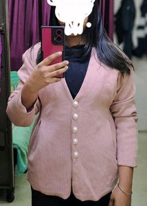 🔥Woolen blazer 😍 New Nude pink sweater overcoat
