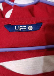 Red &amp; White Striped Top