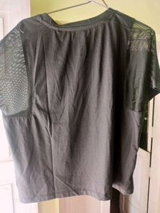 Black Athletic Fit Tee For Women