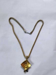 Gold-tone Diamond Pendant Necklace