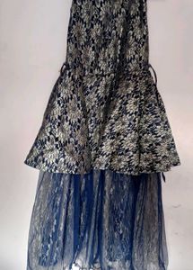 Elegant Navy &amp; Gold Girls&#39; Dress