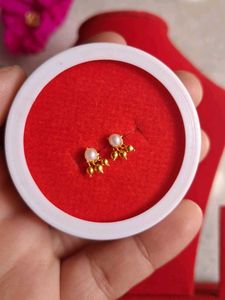 Pearl Drop Earrings gold