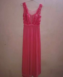Pink Straight Night Gown