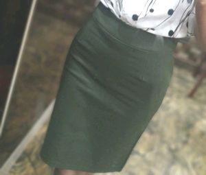 Olive Green Pencil Skirt