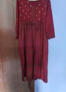 Orange Tunic Top with Embellishments